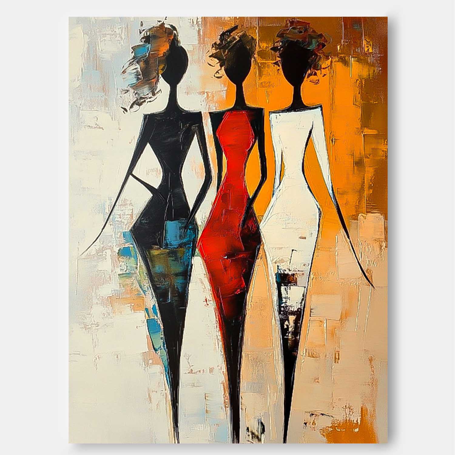 Wall Art Abstract Female Figure Silhouettes