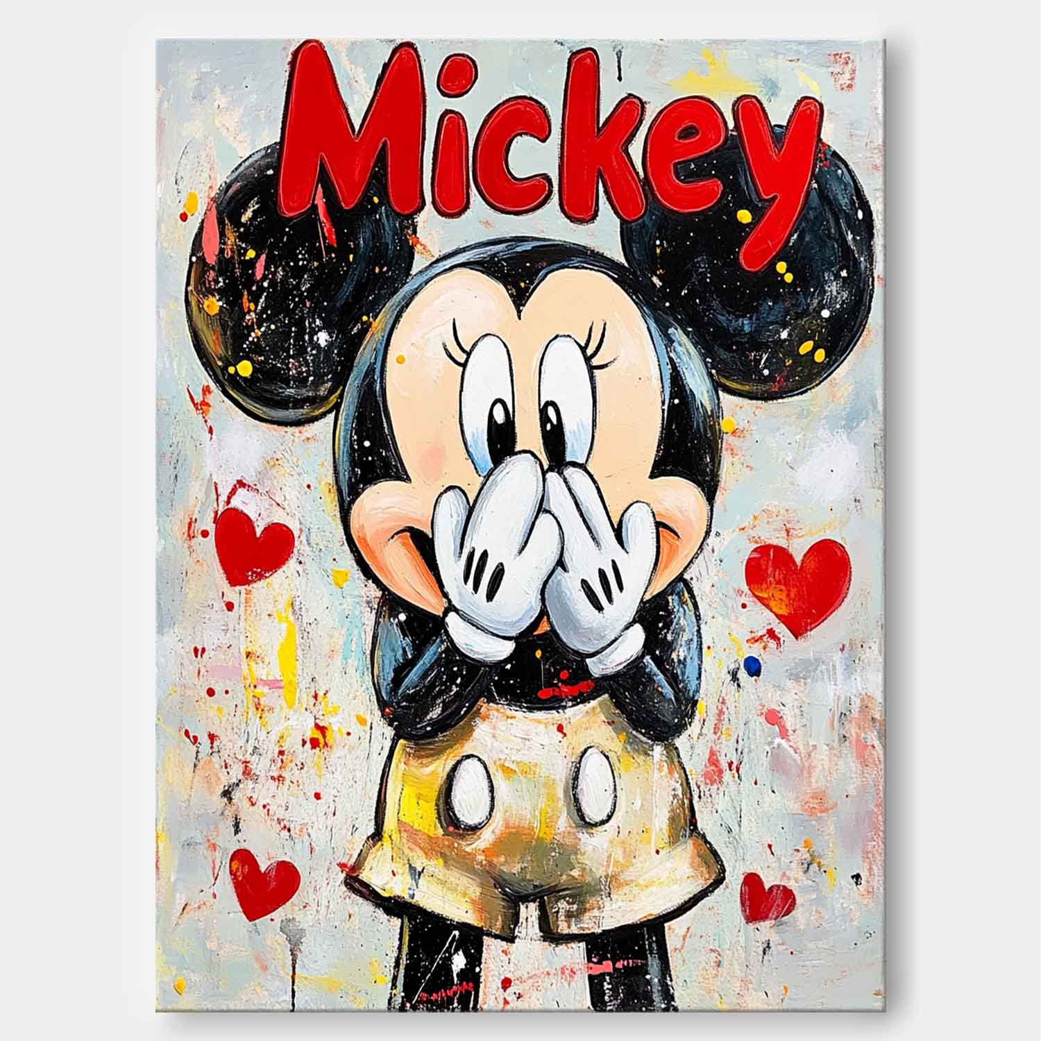 Pop Art Mickey Mouse Painting Playful Wall Art