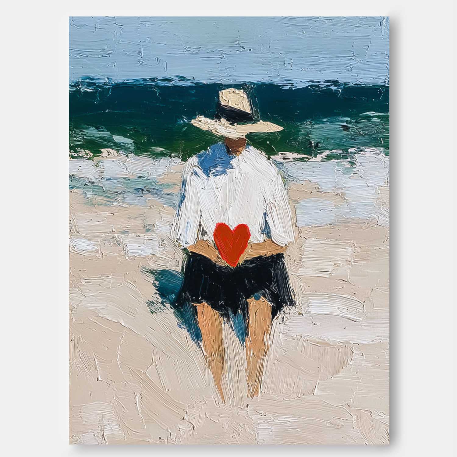 Wall Art People Calm Romantic Beach Atmosphere