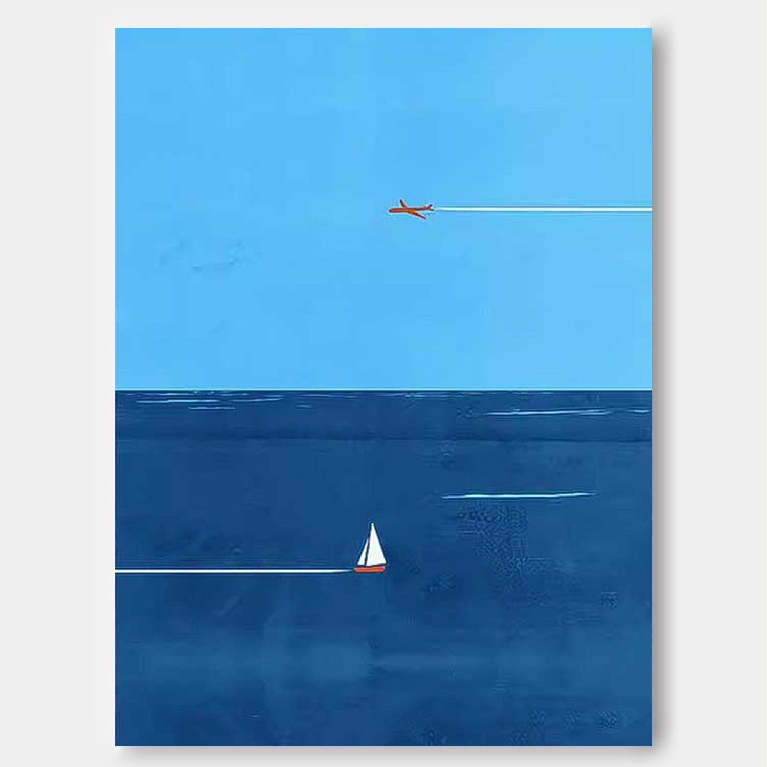 Wall Art Aerial View Minimalist Serene Solitary
