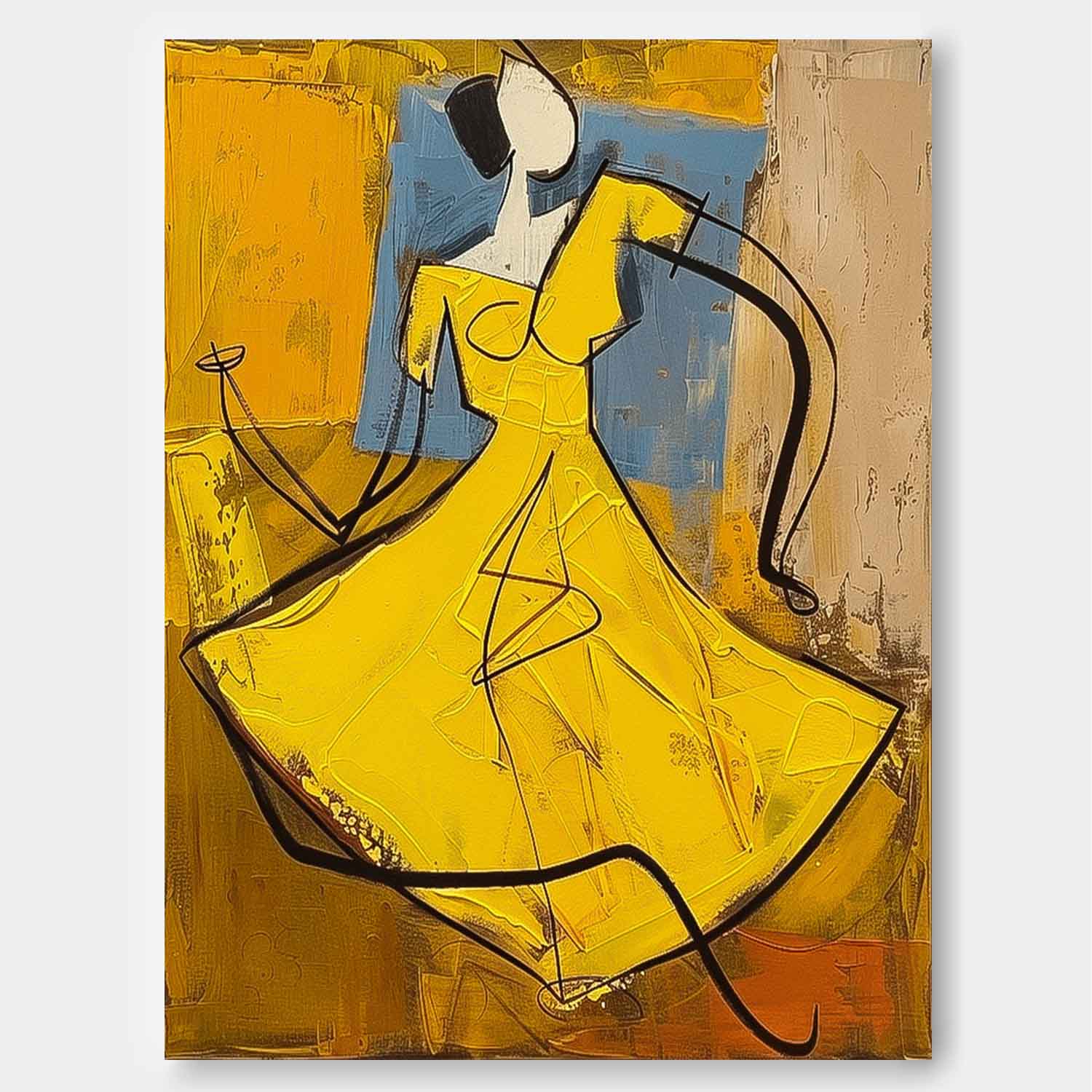 Wall Art Cubist Abstract Dancing
