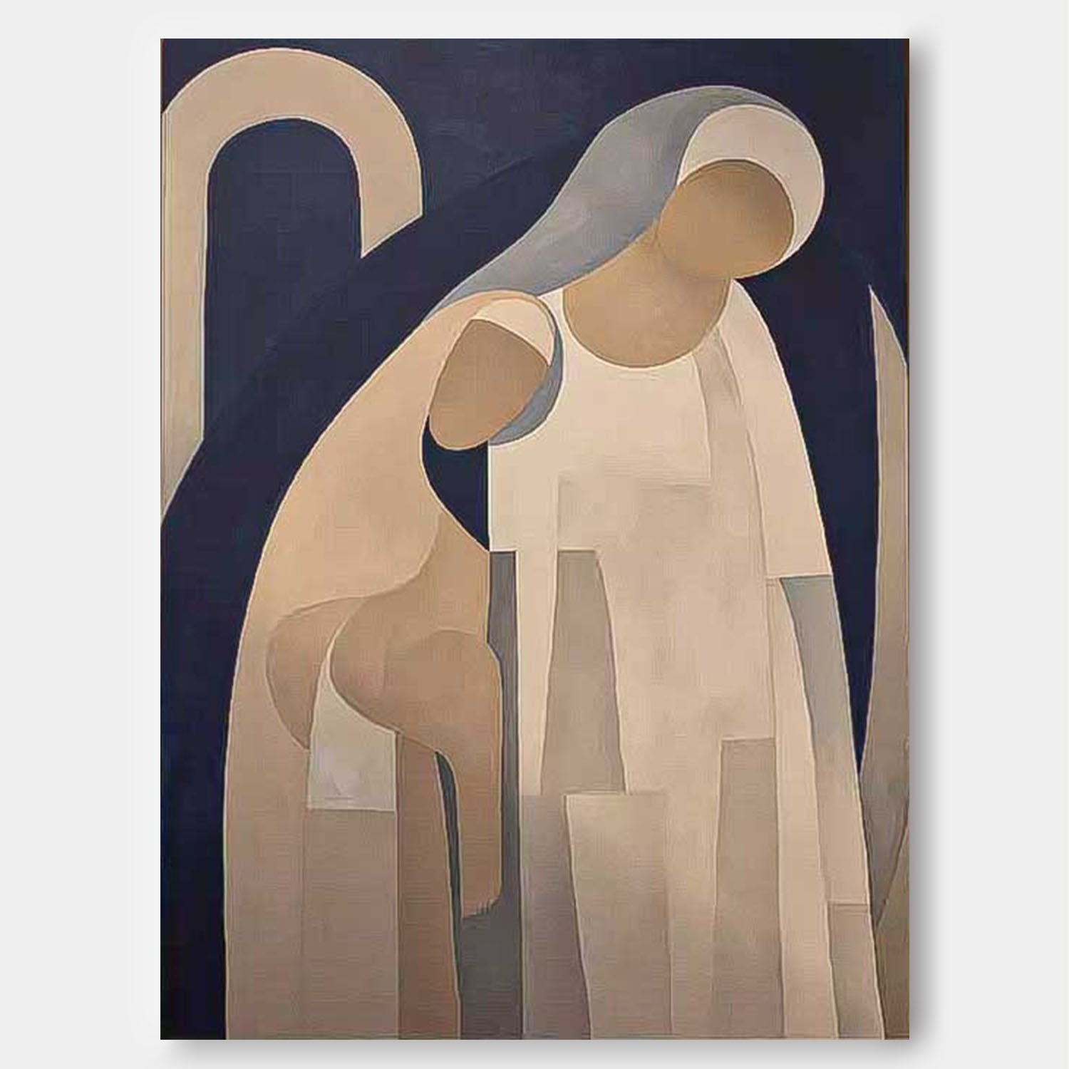 Wall Art People Elegant Cubist Abstract Artistic
