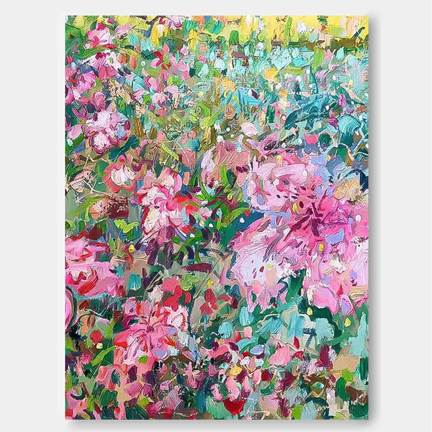 Wall Art Vibrant Flower Impressionist Field Painterly