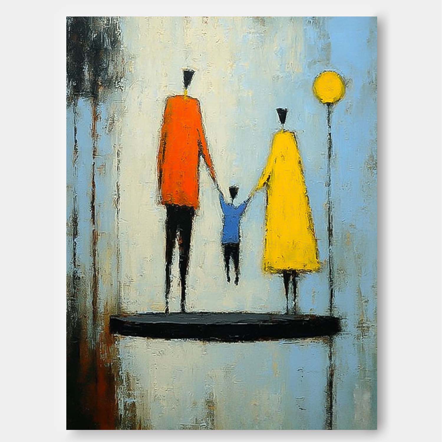 Wall Art People Lyrical Abstract Family Soft