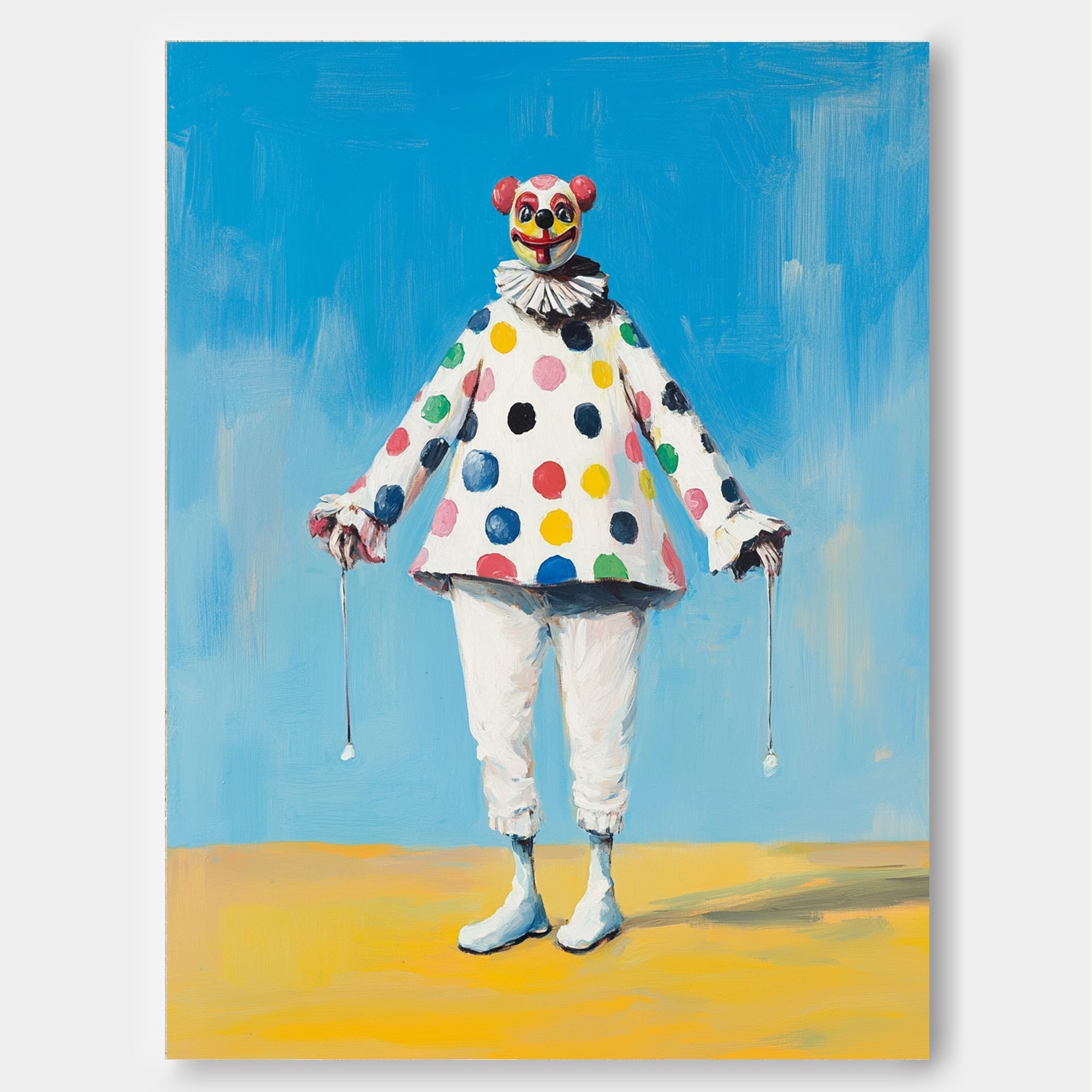 Wall Art People Dopamine Impasto Clown Abstract