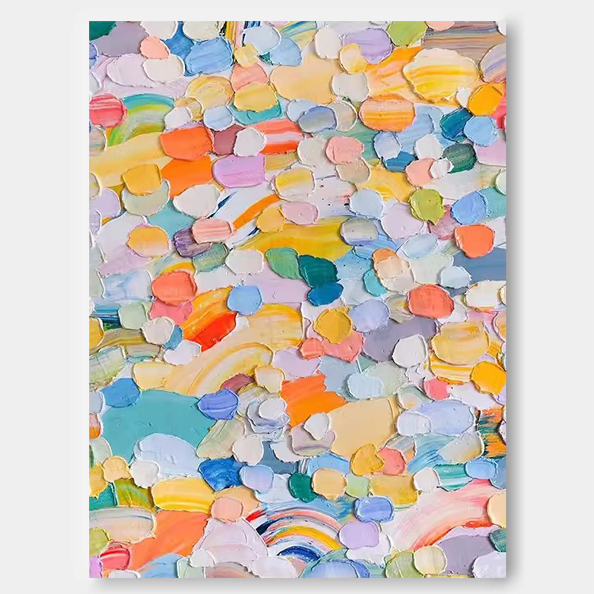 Wall Art Abstract Energetic Impasto Colorful