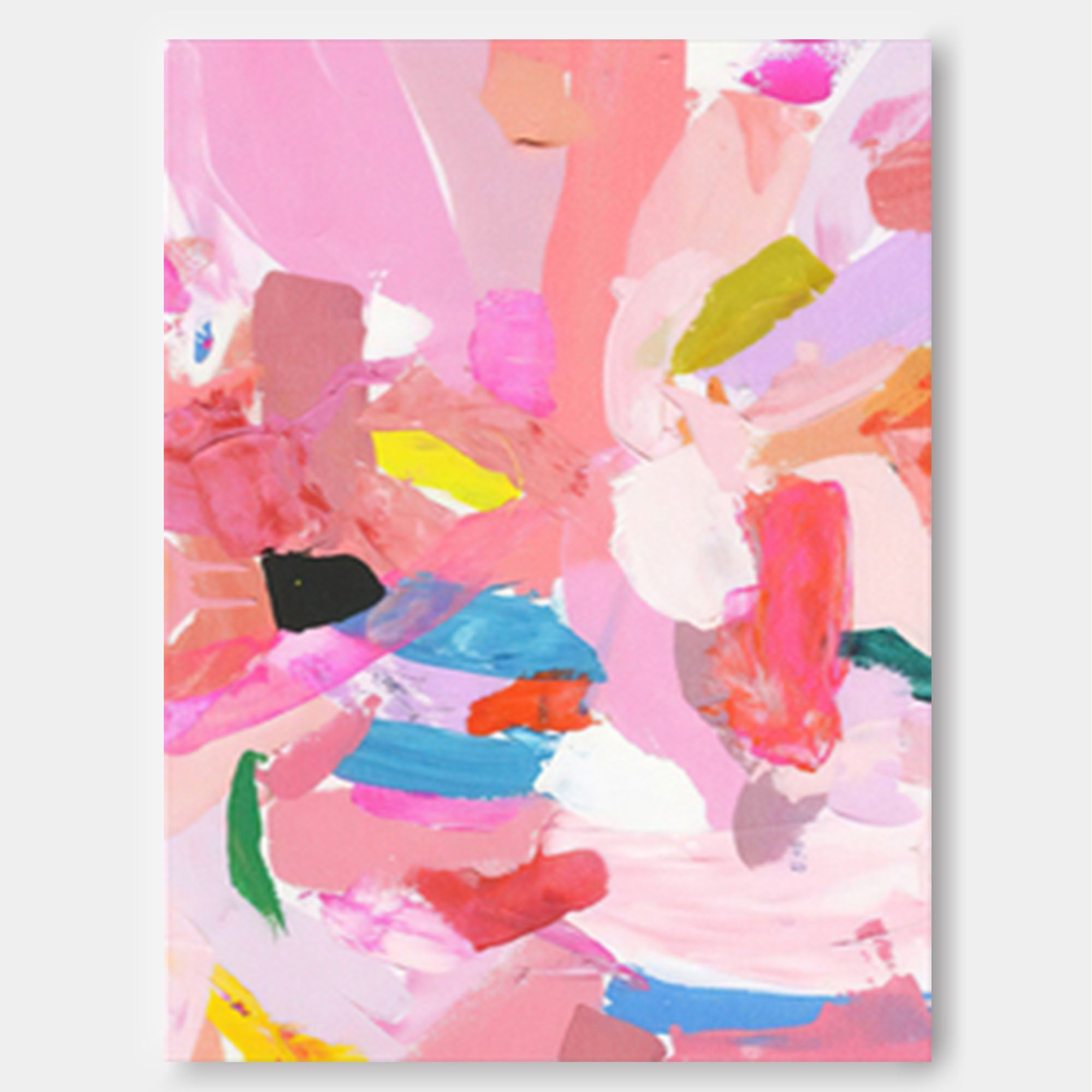 Colorful Pink Abstract Canvas Wall Art