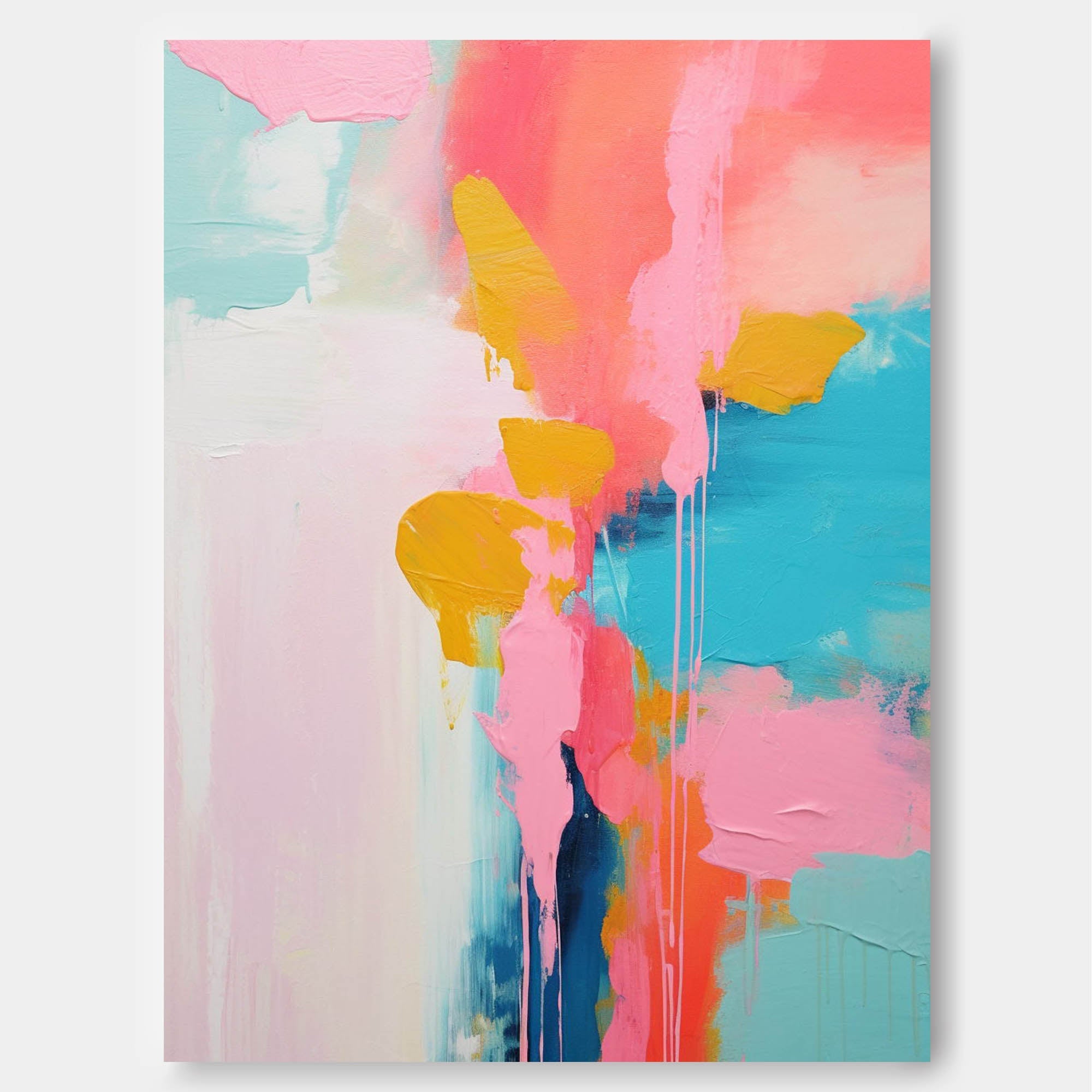 Wall Art Abstract Impasto Elegant Serene