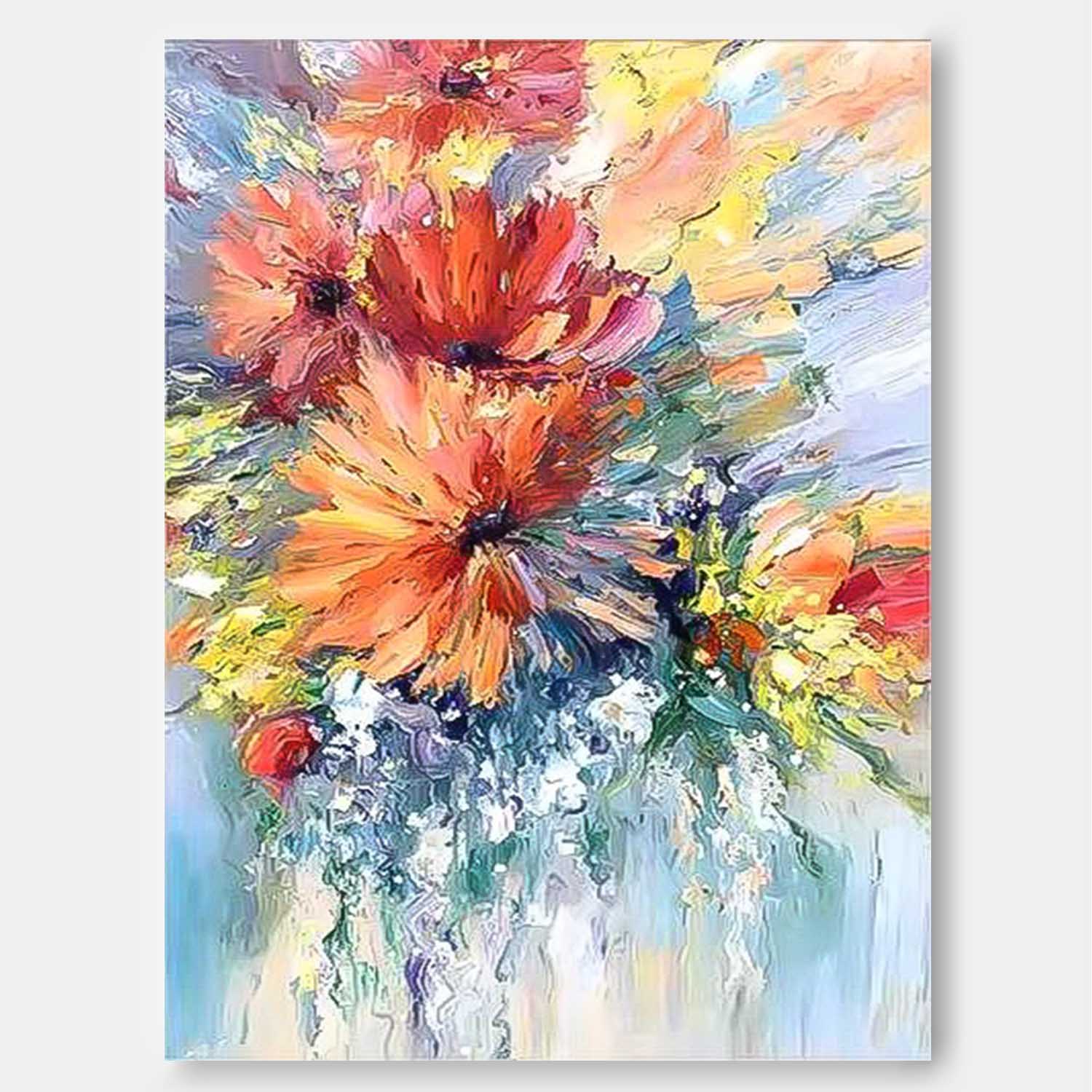 Wall Art Vibrant Floral Pop Decor Elegant