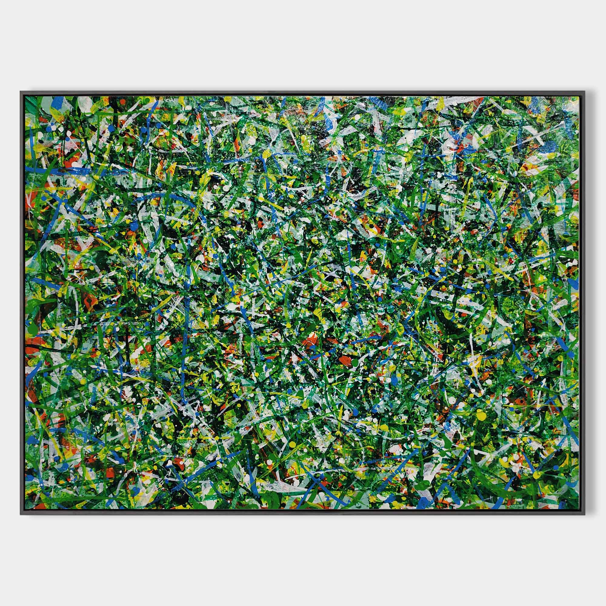 Celeste Teal Abstract Canvas Wall Art