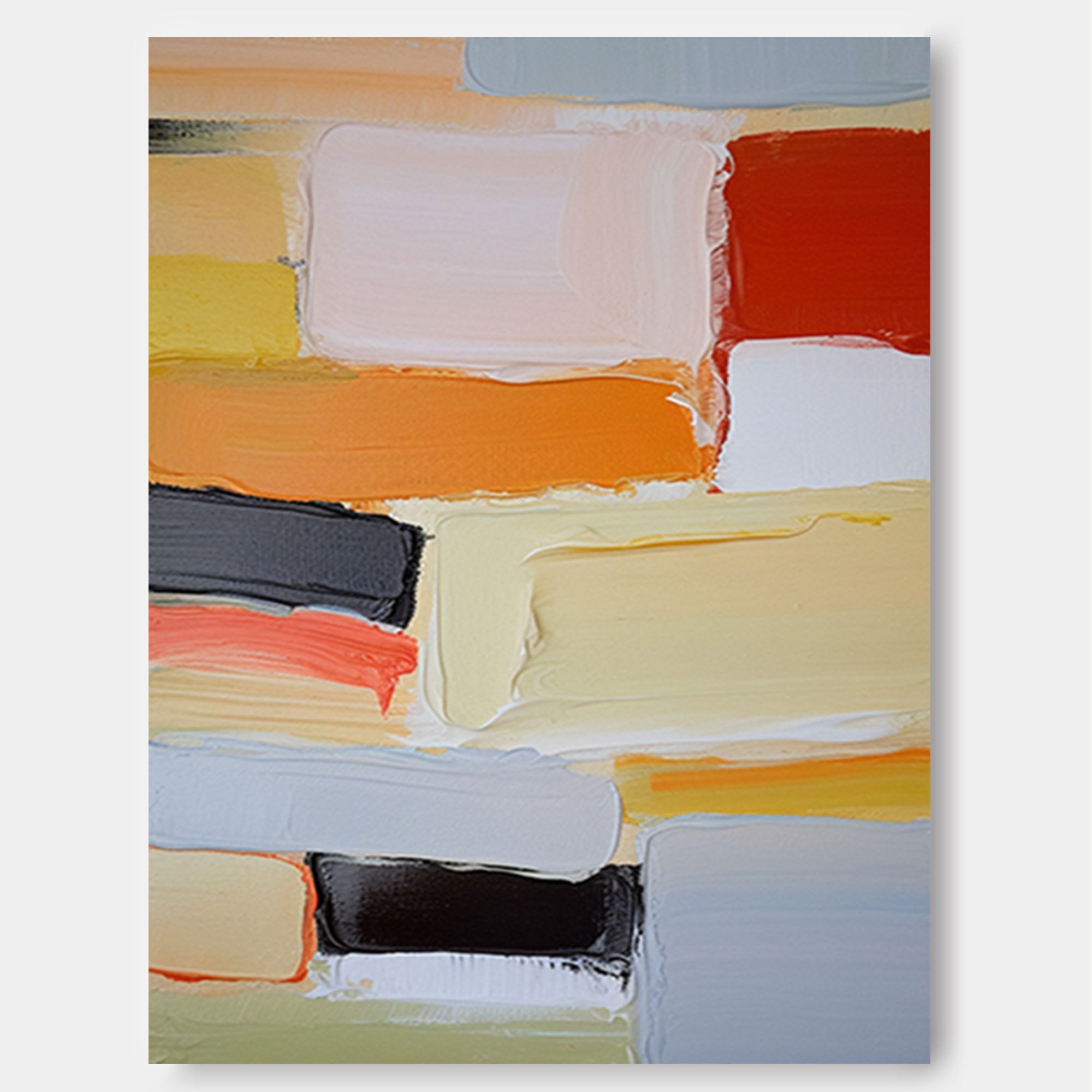 Abstract Textured Canvas Oil Painting