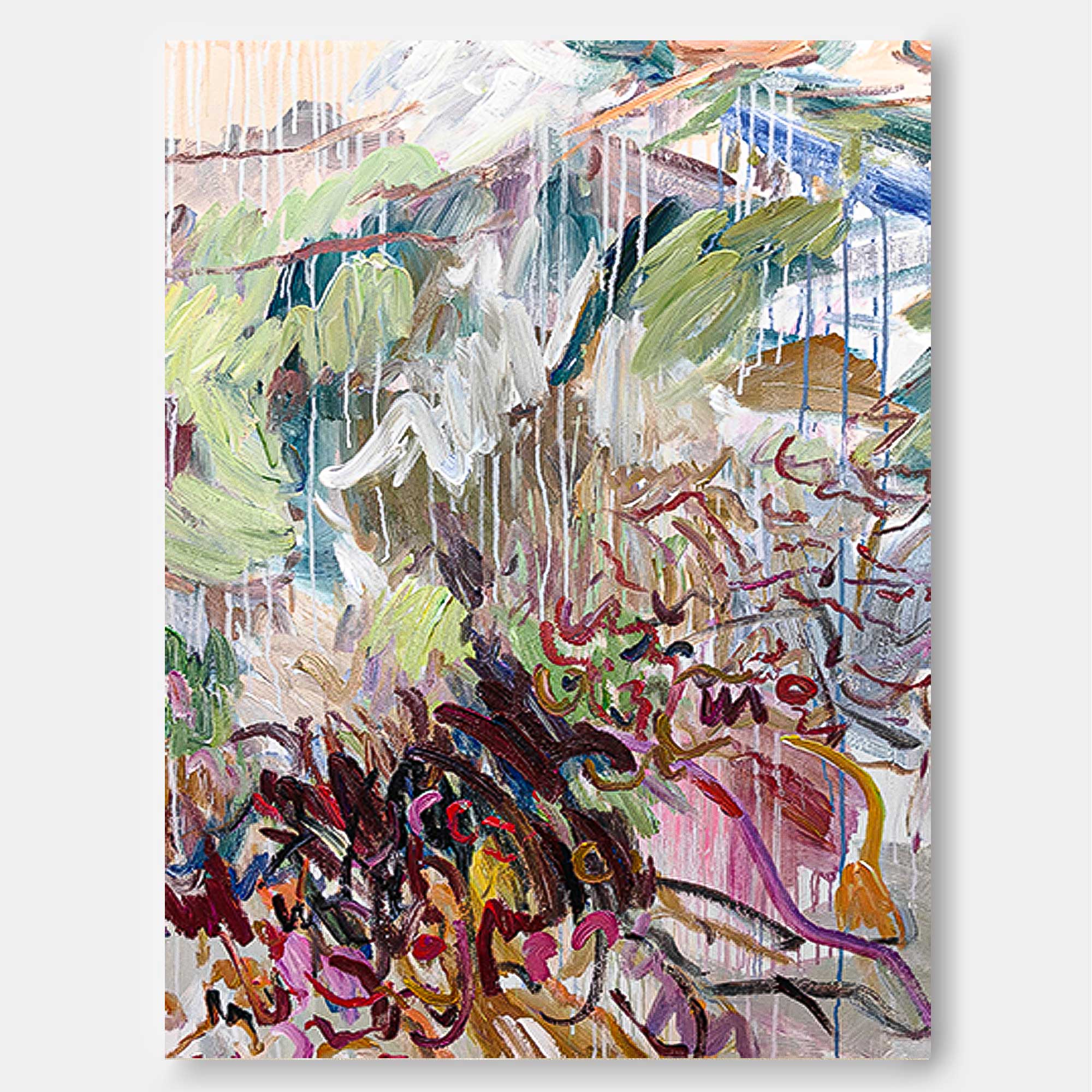 Wall Art Dense Abstract Expressionist Botanical