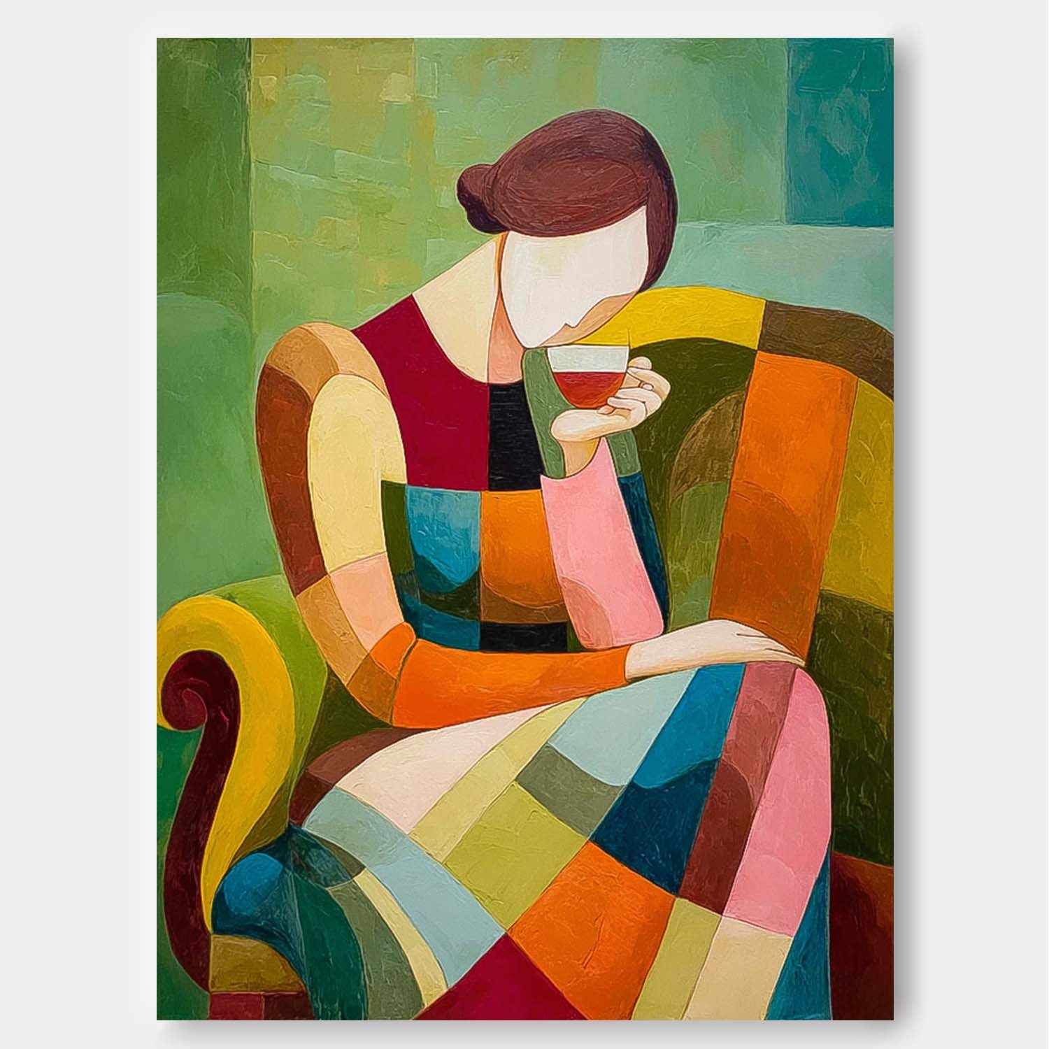 Wall Art Impasto People Abstract Dynamic