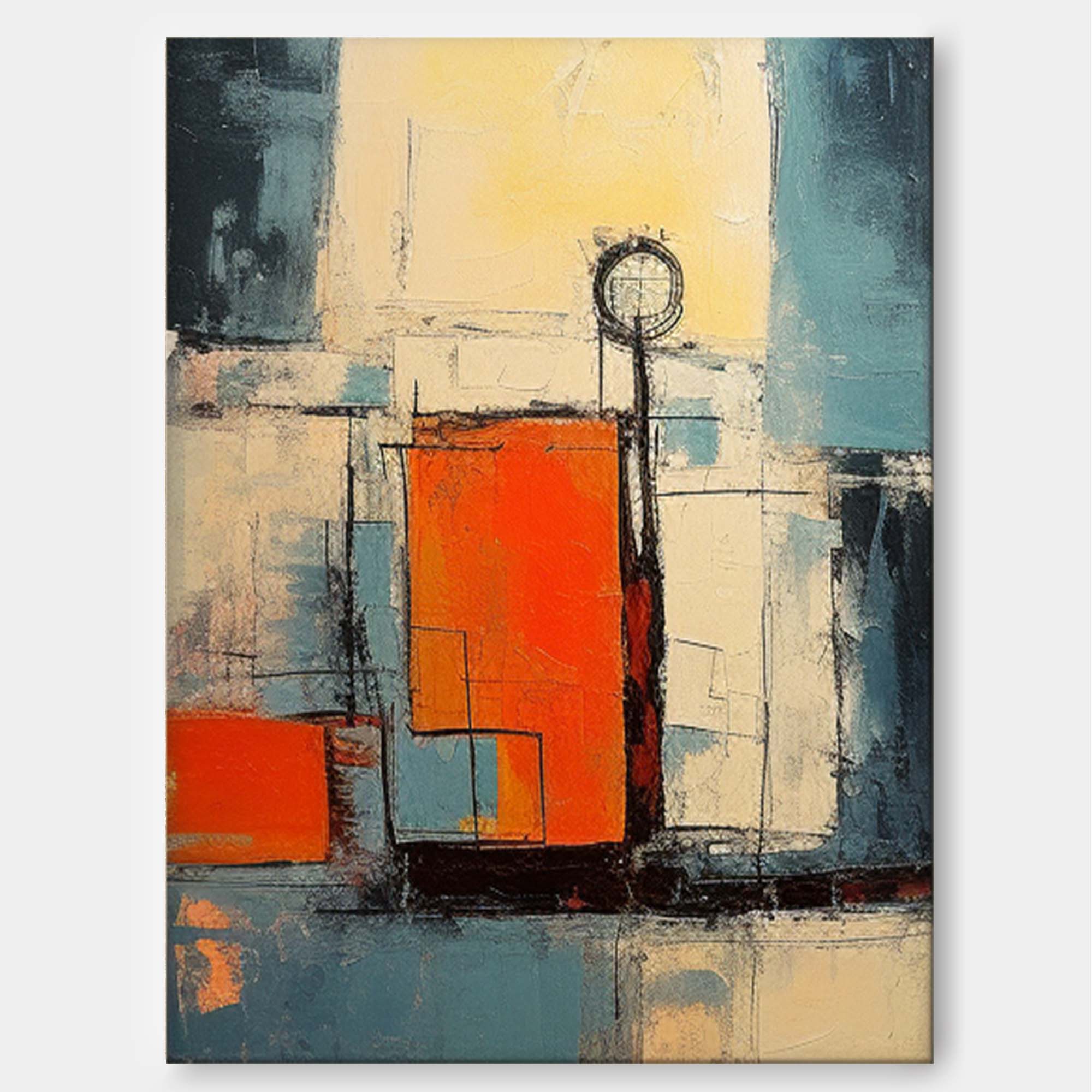 Wall Art Abstract Gradient Geometric Pop