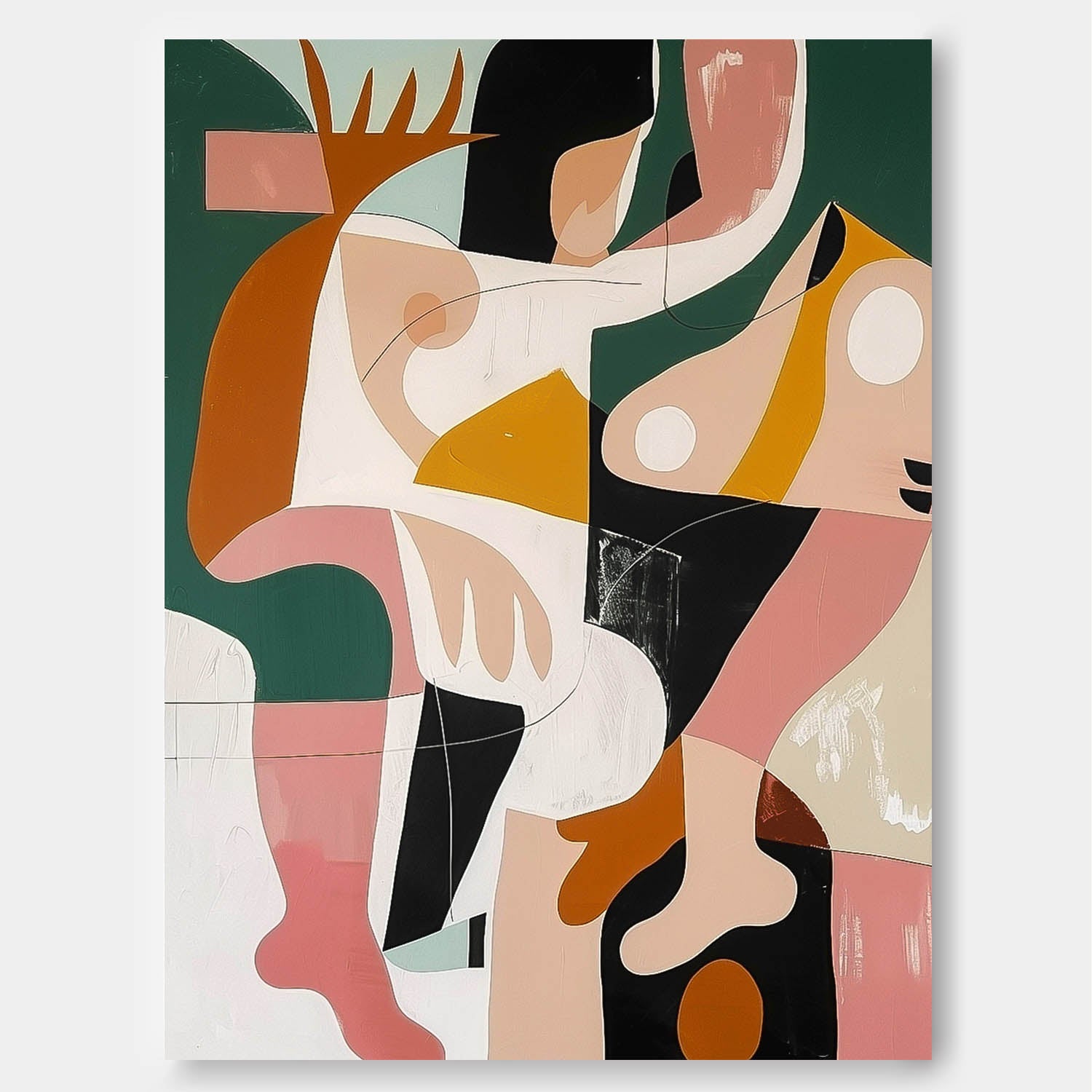 Wall Art Fragmented Abstract Painterly Elegant
