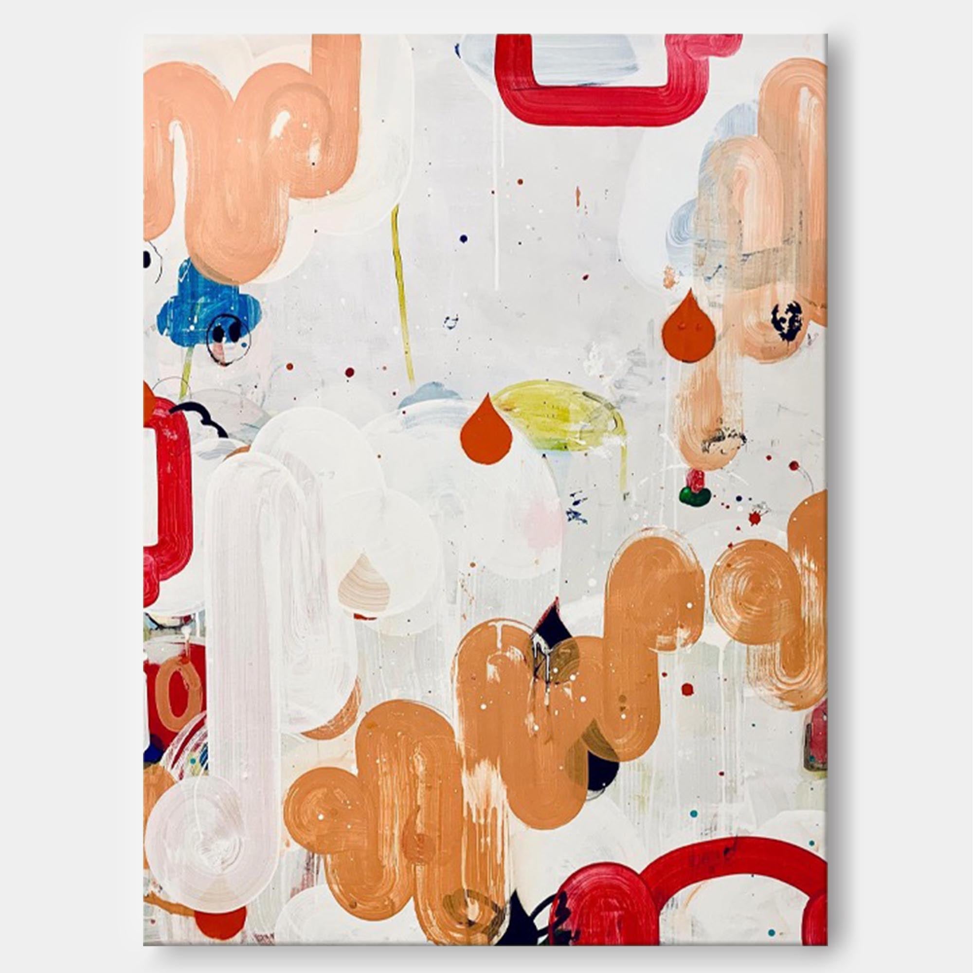 Wall Art Abstract Playful Kidult Floral Decor