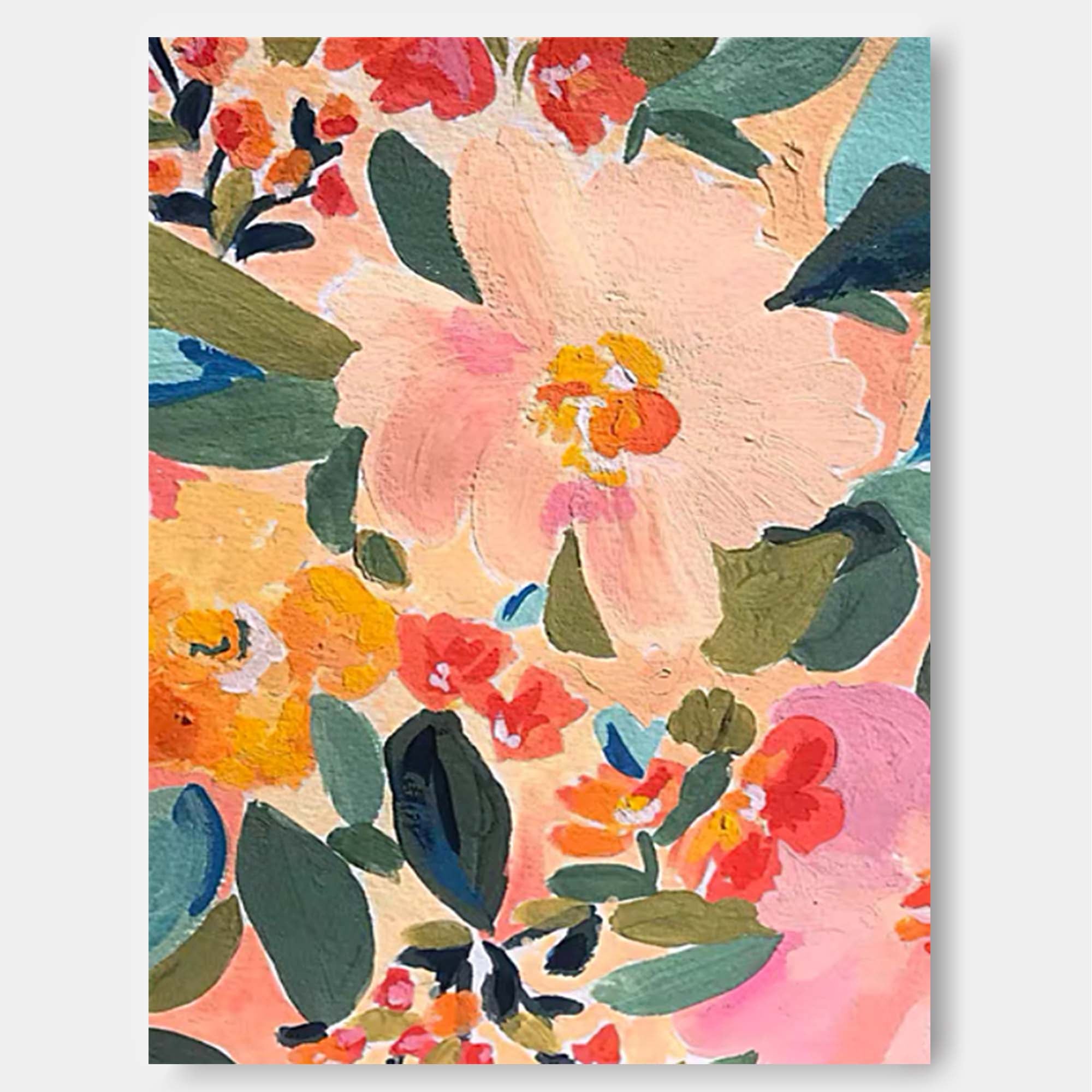Wall Art Warm Tone Floral Blossom