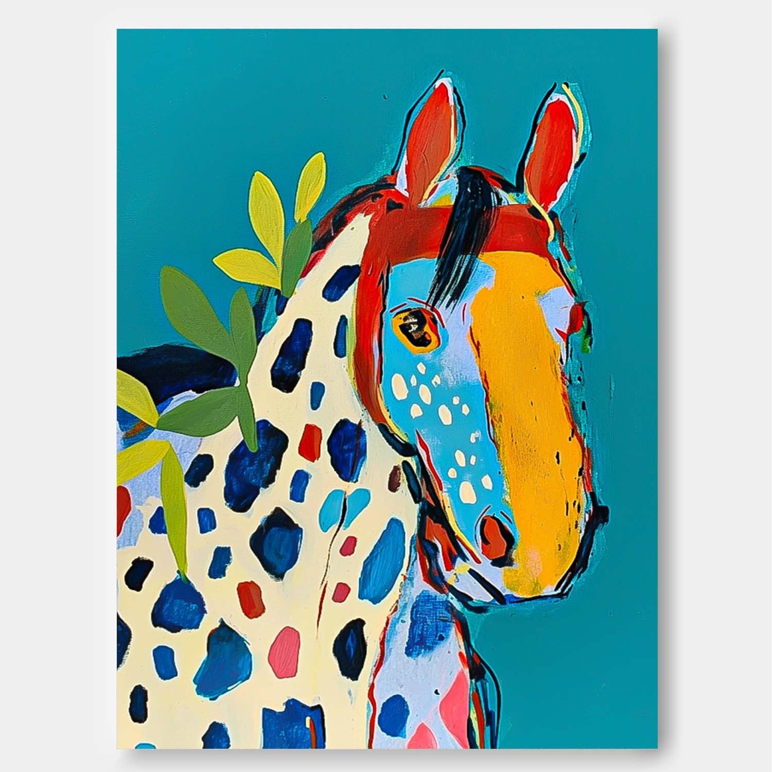 Wall Art Animal Maximalist Patchwork Decor