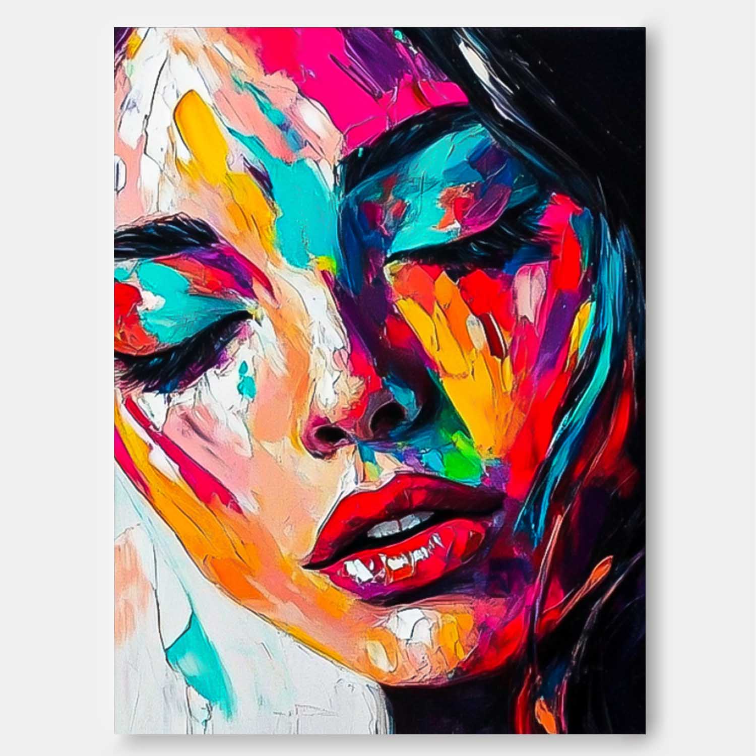 Wall Art People Neo-Pop Art Impasto
