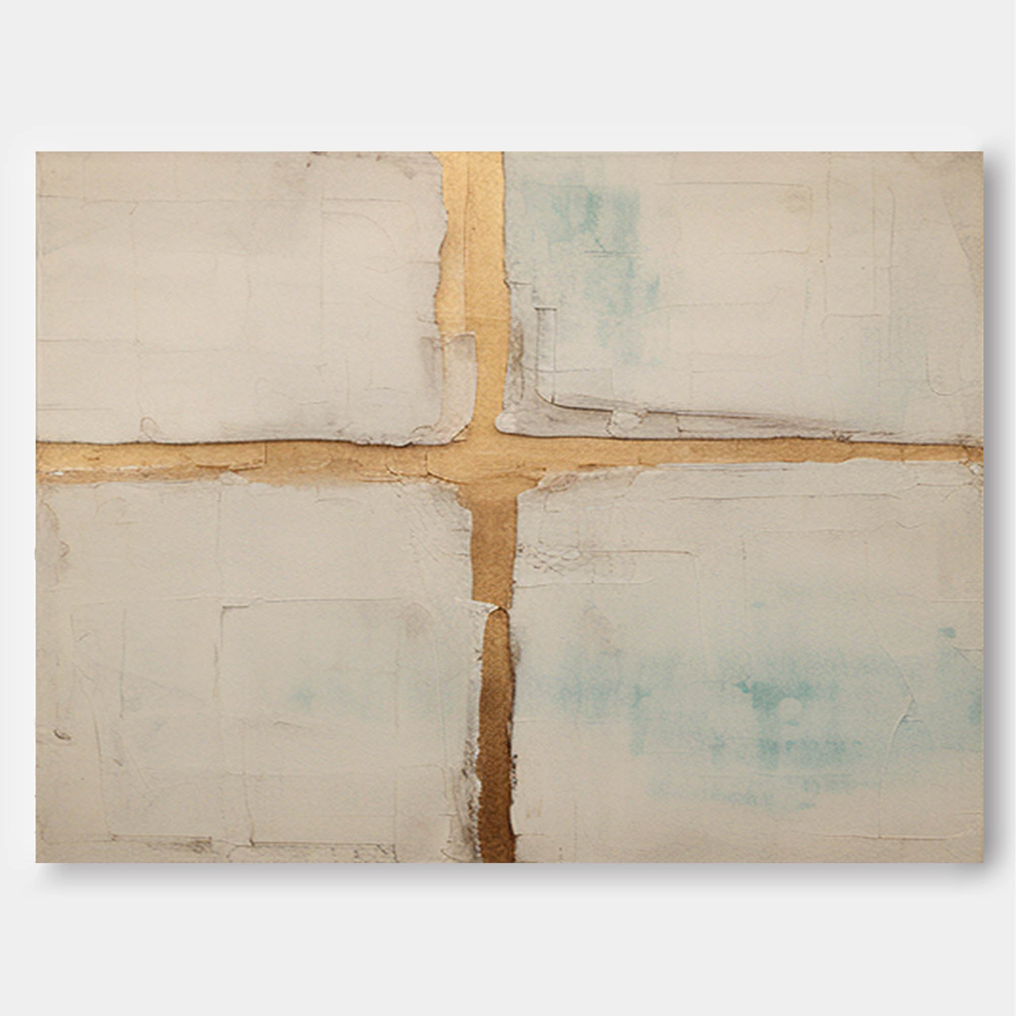 Wall Art Abstract Gold Kintsugi