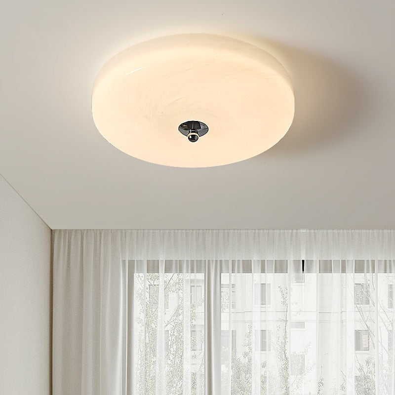 Valentina Design Flush Mount Ceiling Light Metal/Glass White Living Room - Neutralighting