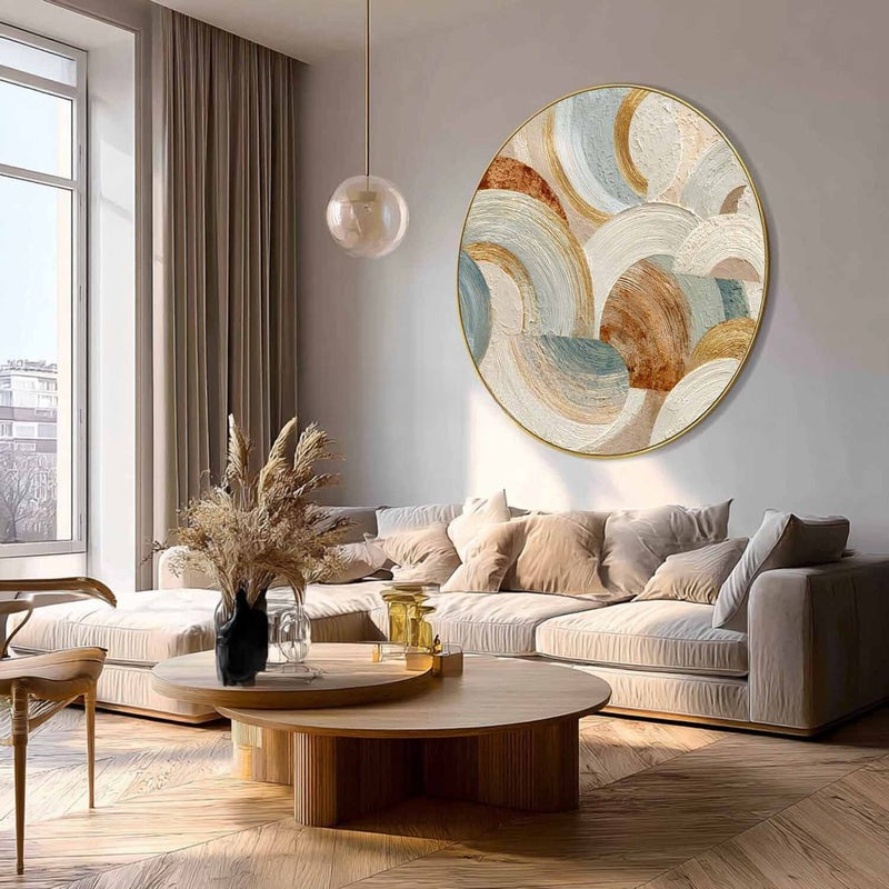 Wall Art Minimalist 3D Textured Abstract Swirl