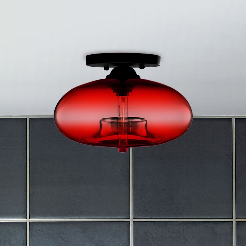 Valentina Industrial Art Deco Globe Flush Mount Ceiling Light Living Room - Neutralighting