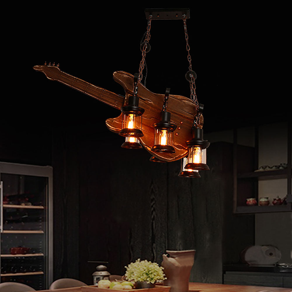 Epoch Farmhouse Guitar Pendant Light, Metal/Wood, Walnut - Neutralighting