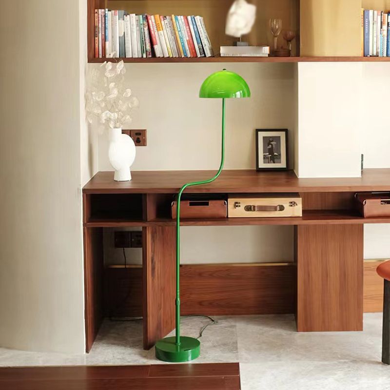 Salgado Floor Lamp Mushroom Middle Ancient, Arc Metal, Green, Dining Room - Neutralighting