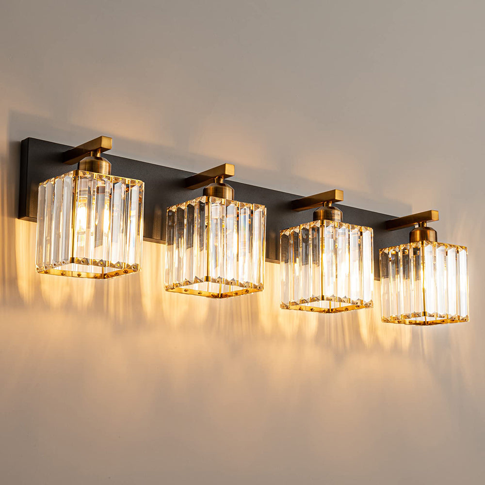 Kristy Vintage LED Metal/Crystal Wall Lamp For Mirror, Gold - Neutralighting