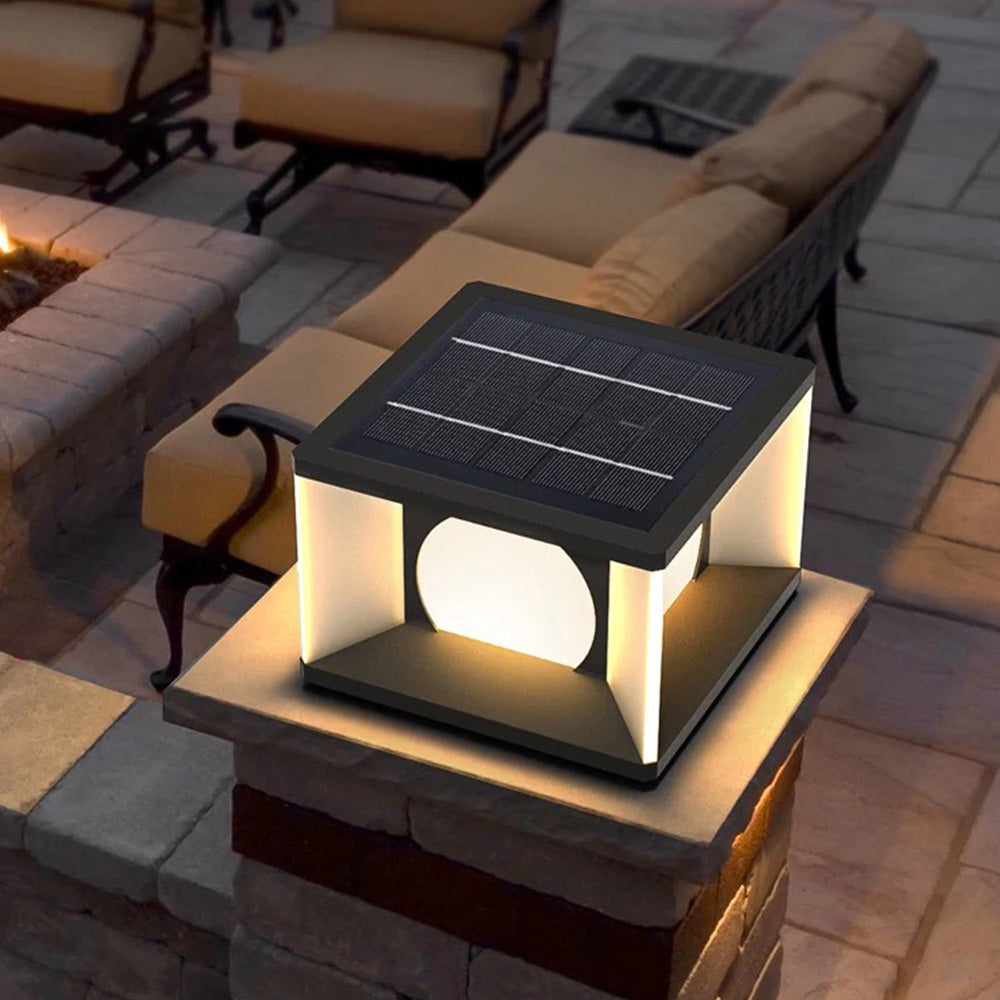 Aria Modern Square Metal Outdoor Light Post - Neutralighting
