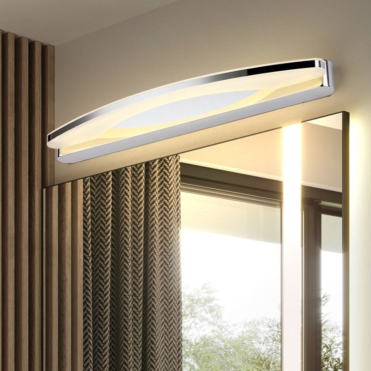 Arisha Minimalist Oval Vanity Wall Lamp, Chrome, Bedroom/Bathroom - Neutralighting