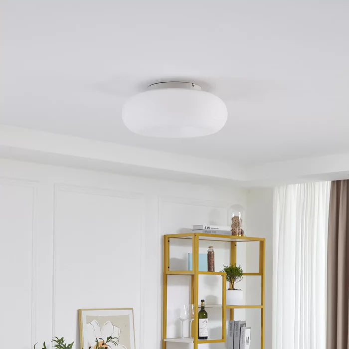 Arisha Flush Mount Ceiling Light Modern, Metal/Acrylic, White, Bedroom - Neutralighting