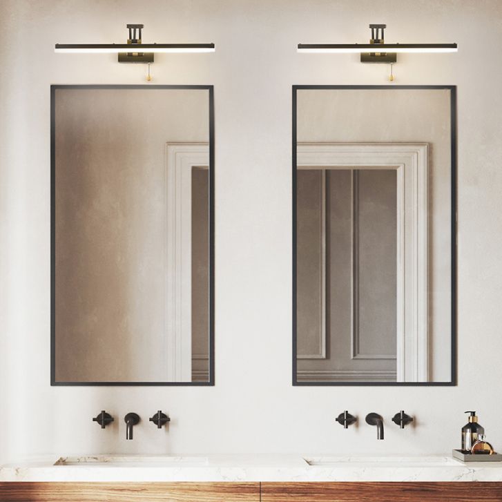 Arisha Linear Arc Light Poles Metal Black Vanity Wall Lamp - Neutralighting