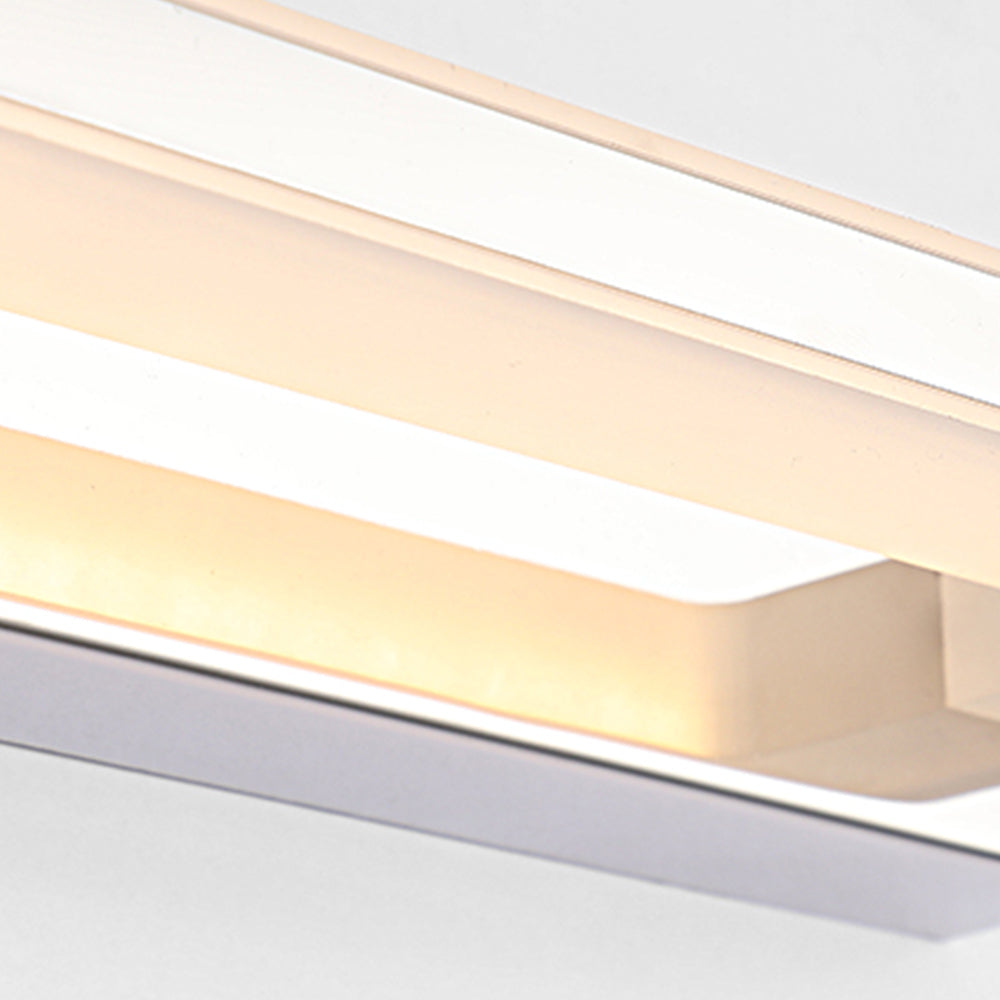 Arisha Nordic Linear Metal Mirror Front Wall Lamp, Chrome/Black - Neutralighting