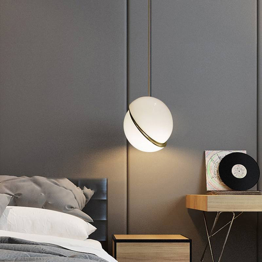 Valentina Simple Pendant Light, Gold & White - Neutralighting