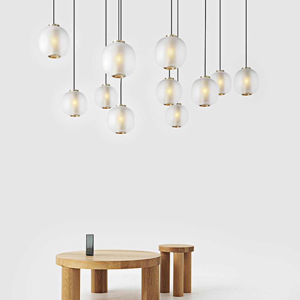 Valentina Frosted Glass Cylinder Pendant Light, Sandy White/Grey, Metal/Glass - Neutralighting