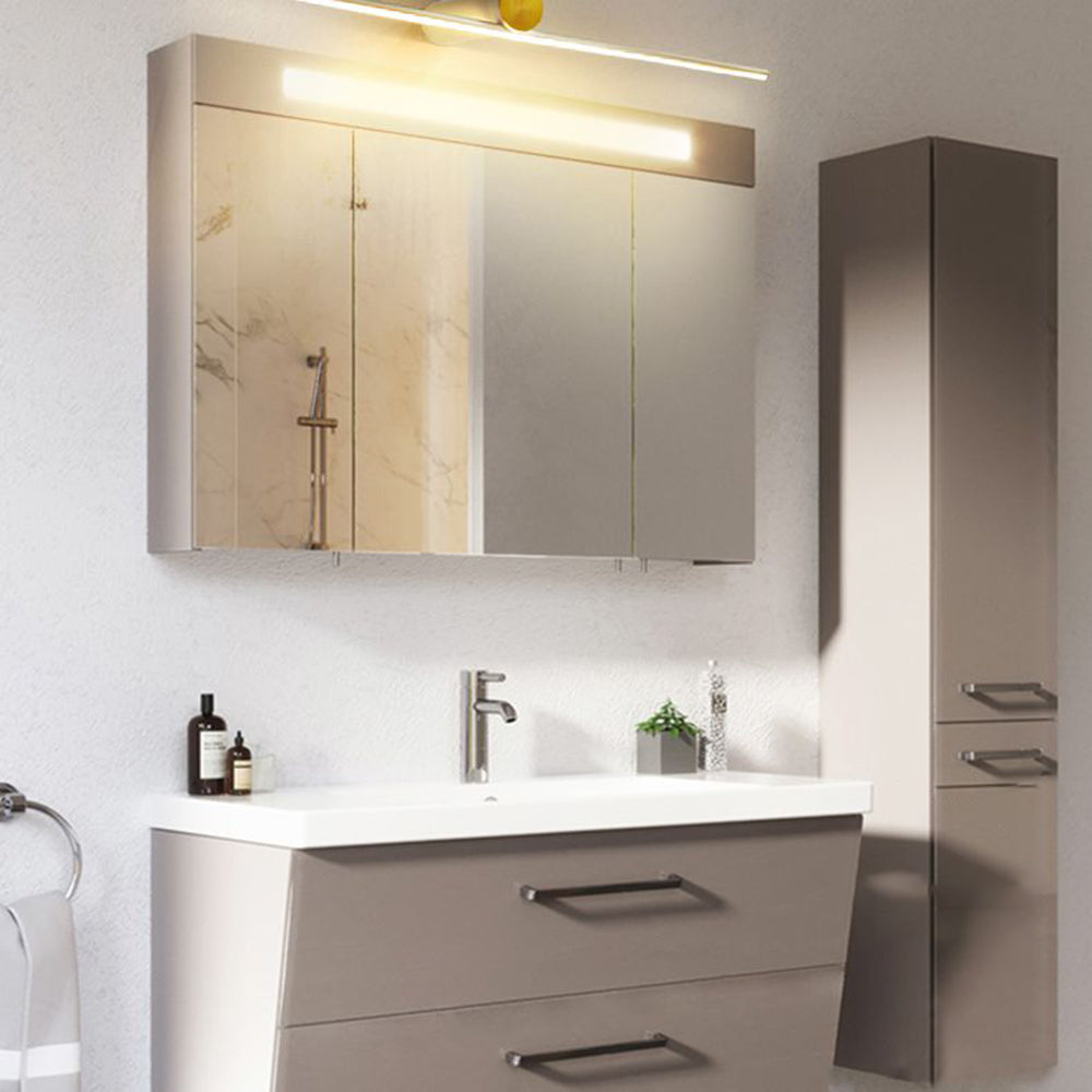 Arisha Modern Metal Linear Mirror Vanity Wall Lamp, Black/White - Neutralighting