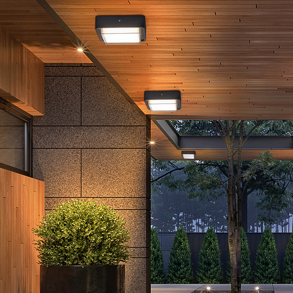 Ray Modern Flush Mount Ceiling Light, Metal/Acrylic, Square/Round, Black/Brown - Neutralighting