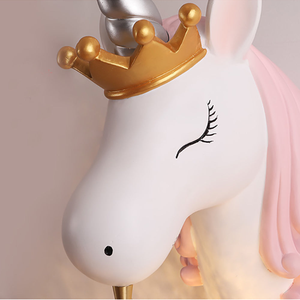 Arisha Modern Unicorn/Strawberry Art Wall Lamp, Pink/Blue - Neutralighting