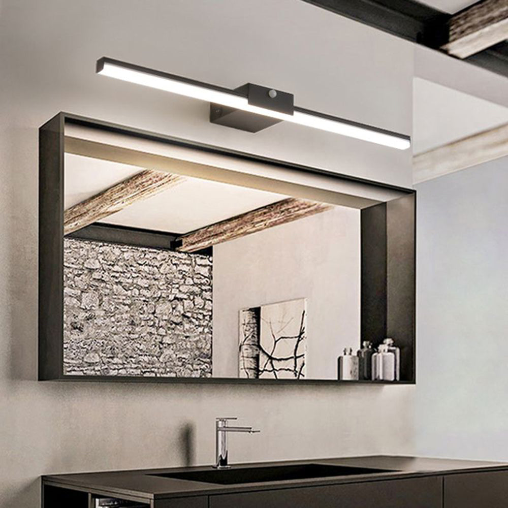 Arisha Minimalist Linear Metal Wall Lamp, Black/White, Bathroom - Neutralighting