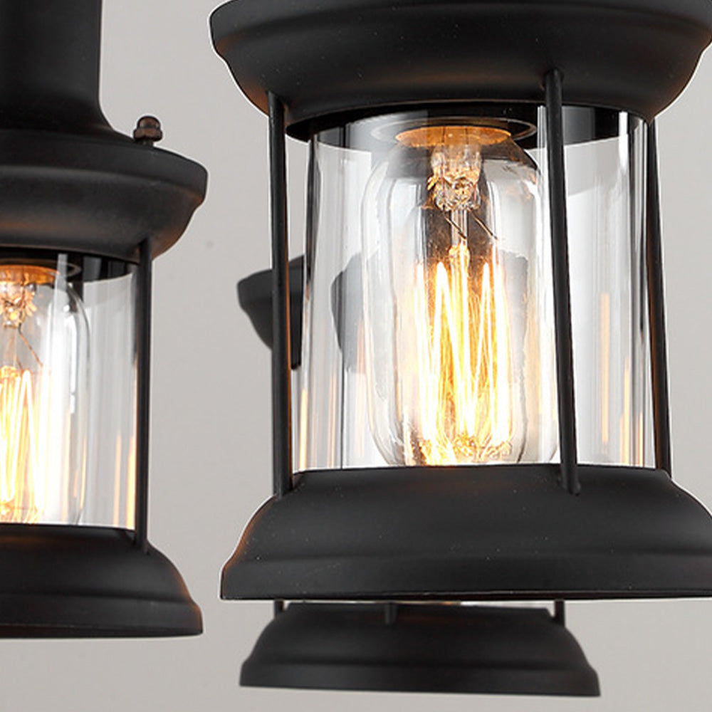 Epoch Retro Rudder Metal & Wood Pendant Light, 6 Heads - Neutralighting