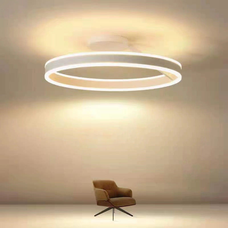 Solen Modern Circle Flush Mount Ceiling Light, Black & White - Neutralighting