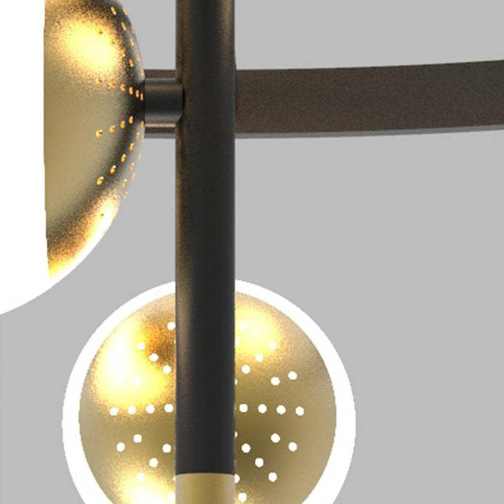 Valentina Semi-Flush Mount Ceiling Light, Gold & Black, 2 Style - Neutralighting