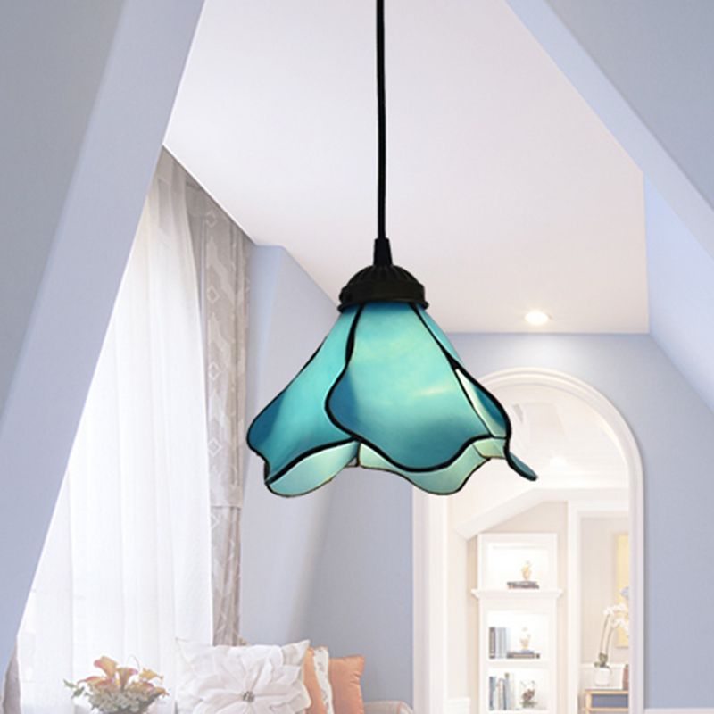 Arisha Flower Resin Pendant Light, Blue/Pink, 1/3 Heads - Neutralighting