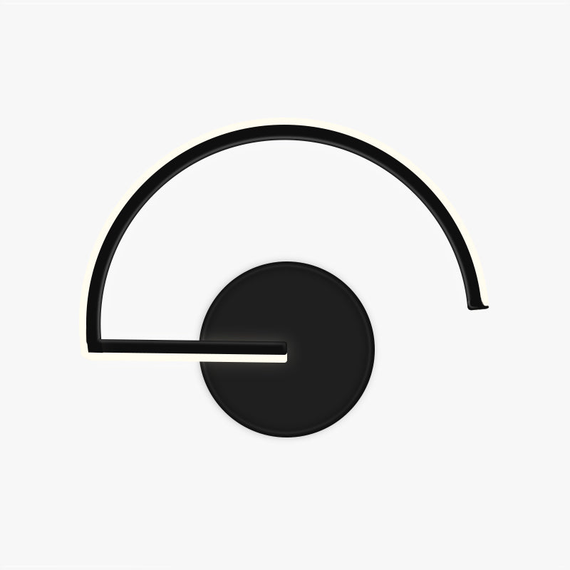 Arisha Minimalist Linear Semicircular Metal Decor Wall Lamp - Neutralighting