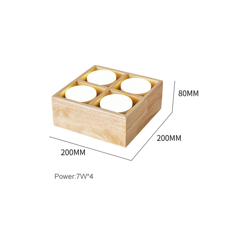 Muto Ceiling Light No Main Light, Wood - Neutralighting