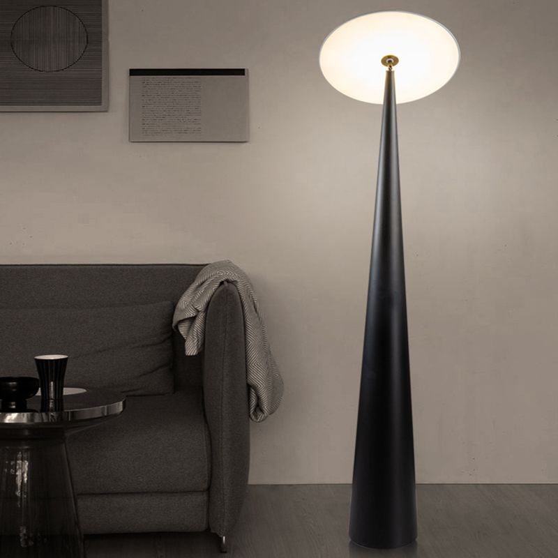 Salgado Modern Saucer Shaped Metal Floor Lamp,Black - Neutralighting