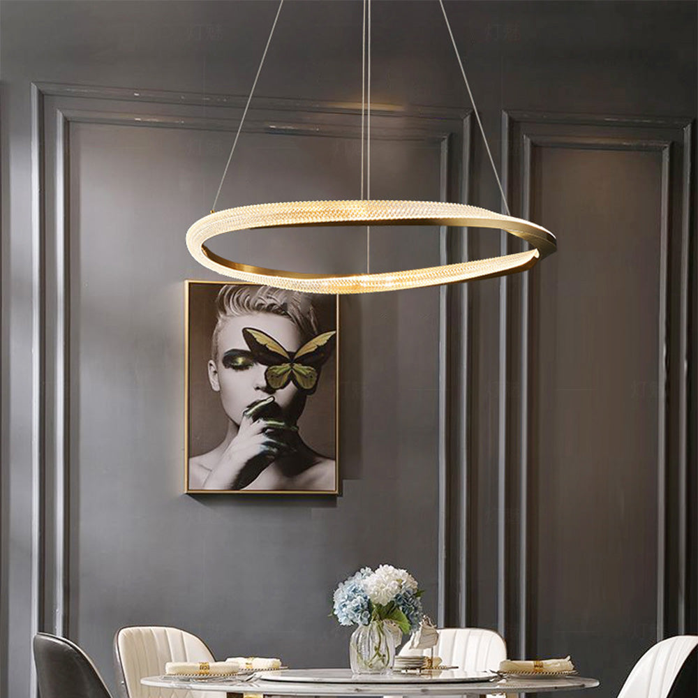Kristy Pendant Light, Aluminium & Arcylic, 1/2 Rings, 2 Color - Neutralighting