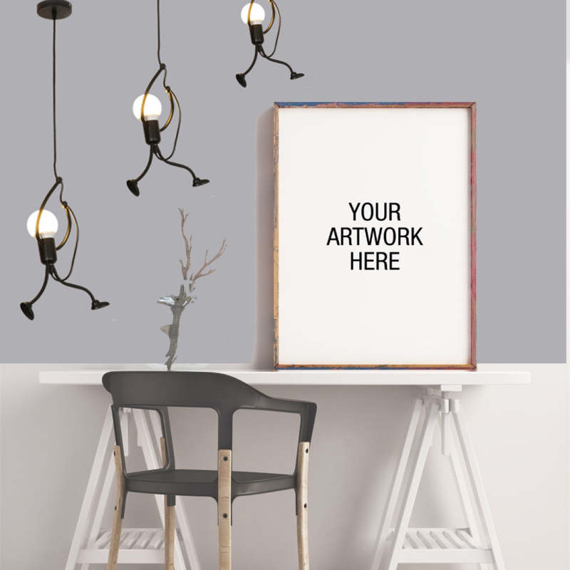 Miro Retro Modern Iron Man Pendant Light, Black - Neutralighting